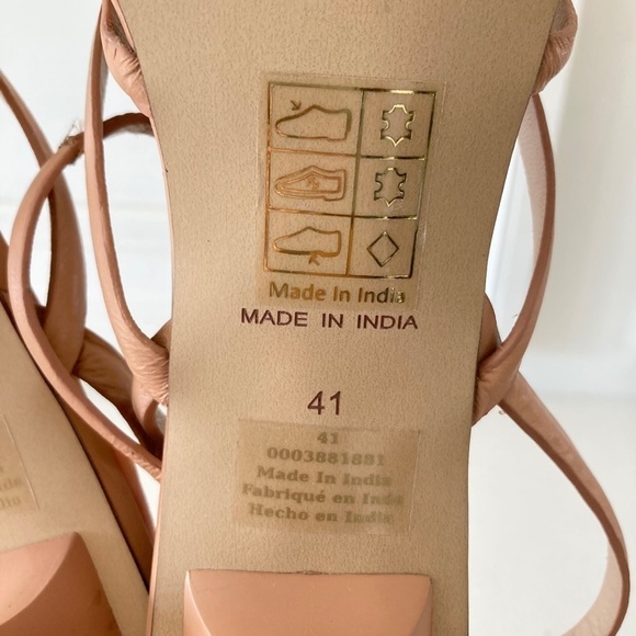 NWOT Free People Faye Strappy Taupe Leather Strappy Heels Sz 41 - Picture 8 of 8